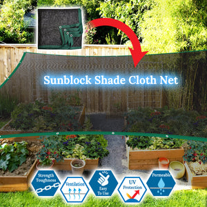 80% Sunblock Fabric Shade Cloth Net Mesh Shade for Plant Greenhouse Barn Pool