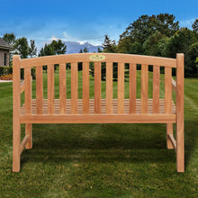 Load image into Gallery viewer, KINGTEAK Golden Teak Wood Garden Bench Outdoor Terrace Patio 4ft Long Seating Furniture
