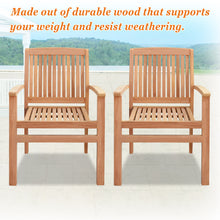 Load image into Gallery viewer, KINGTEAK Golden Teak Outdoor Wood Chairs 2 Piece Solid Teak Wood (Local Pick Up Only)
