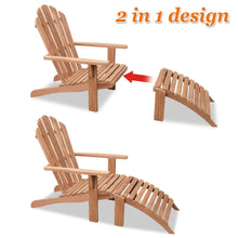 Load image into Gallery viewer, Adirondack Chair and Footstool Set  Patio Deck Garden Lounge Outdoor Furniture(Local Pickup Only)
