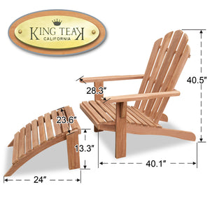 Adirondack Chair and Footstool Set  Patio Deck Garden Lounge Outdoor Furniture(Local Pickup Only)