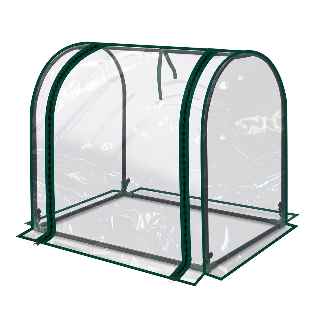 Outdoor Mini Garden Greenhouse for Plants Vegetables Flowers with PVC Cover- 27