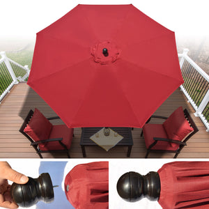 STRONG CAMEL Outdoor Battery Powered 80LED 9ft Patio Umbrella Tilt Sunshade