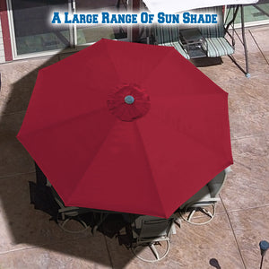 STRONG CAMEL 10' Patio Umbrella with Tilt and Crank Garden Market Table Parasol Sunshade Outdoor