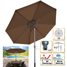 Load image into Gallery viewer, STRONG CAMEL 10&#39; Patio Umbrella with Tilt and Crank Garden Market Table Parasol Sunshade Outdoor
