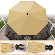 Load image into Gallery viewer, STRONG CAMEL 9ft 8 Ribs Deluxe Auto Patio Polyester Umbrella Cover with Tilt Crank Sunshade Outdoor
