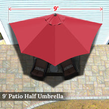 Load image into Gallery viewer, STRONG CAMEL Wall Balcony Window 9&#39; Patio Half Umbrella Sunshade Outdoor
