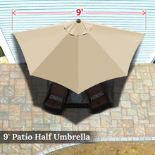 Load image into Gallery viewer, STRONG CAMEL Wall Balcony Window 9&#39; Patio Half Umbrella Sunshade Outdoor
