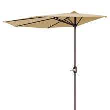 Load image into Gallery viewer, STRONG CAMEL 10Ft Half Market Umbrella Round Patio Half Umbrella w/Crank
