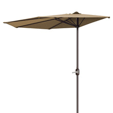 Load image into Gallery viewer, STRONG CAMEL 10Ft Half Market Umbrella Round Patio Half Umbrella w/Crank
