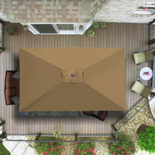 Load image into Gallery viewer, STRONG CAMEL 10&#39;x6.5&#39; 6 Ribs Patio Umbrella with Tilt and Crank Outdoor Garden Sunshade
