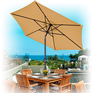 STRONG CAMEL Brand NEW 8.2ft 8ribs Patio Parasol Umbrella Sunshade Market Outdoor