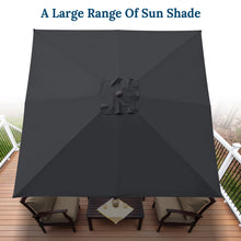 Load image into Gallery viewer, STRONG CAMEL Outdoor Sunshade 8&#39;x8&#39; Square Patio Umbrella  with Crank
