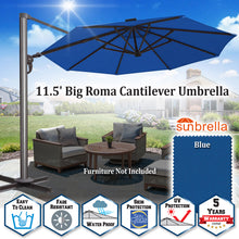 Load image into Gallery viewer, STRONG CAMEL 11.5ft Cantilever Big Roma Hanging Offset Solar Umbrella  with UV+ Waterproof（ONLY LOCAL PICK UP）
