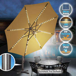 STRONG CAMEL 11.5ft Cantilever Big Roma Hanging Offset Solar Umbrella  with UV+ Waterproof（ONLY LOCAL PICK UP）