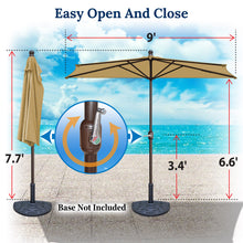 Load image into Gallery viewer, STRONG CAMEL 9 FT LED lights Patio Battery Power Half Umbrella for Outdoor Garden
