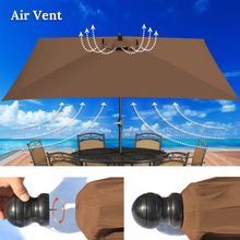 Load image into Gallery viewer, STRONG CAMEL 10x6.5ft Rectangle Tilt Sunshade Yard Patio Battery LED Lighted Umbrella
