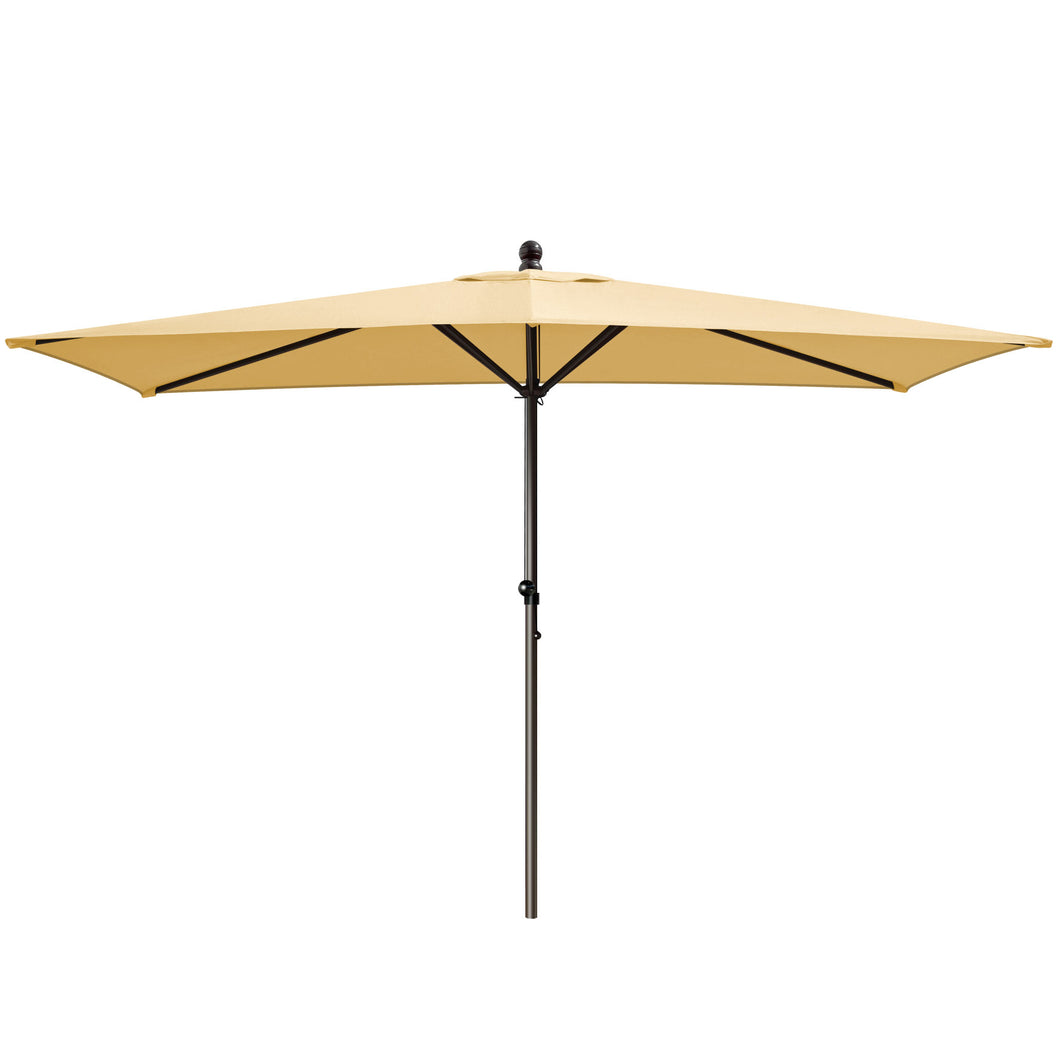 camel patio umbrella STRONG CAMEL Outdoor Rectangular Umbrella 10'x 6.5' Rope Pulley for Garden Table Parasol Yard Outdoor Backyard Pool Deck Cafe Market with Air Vent