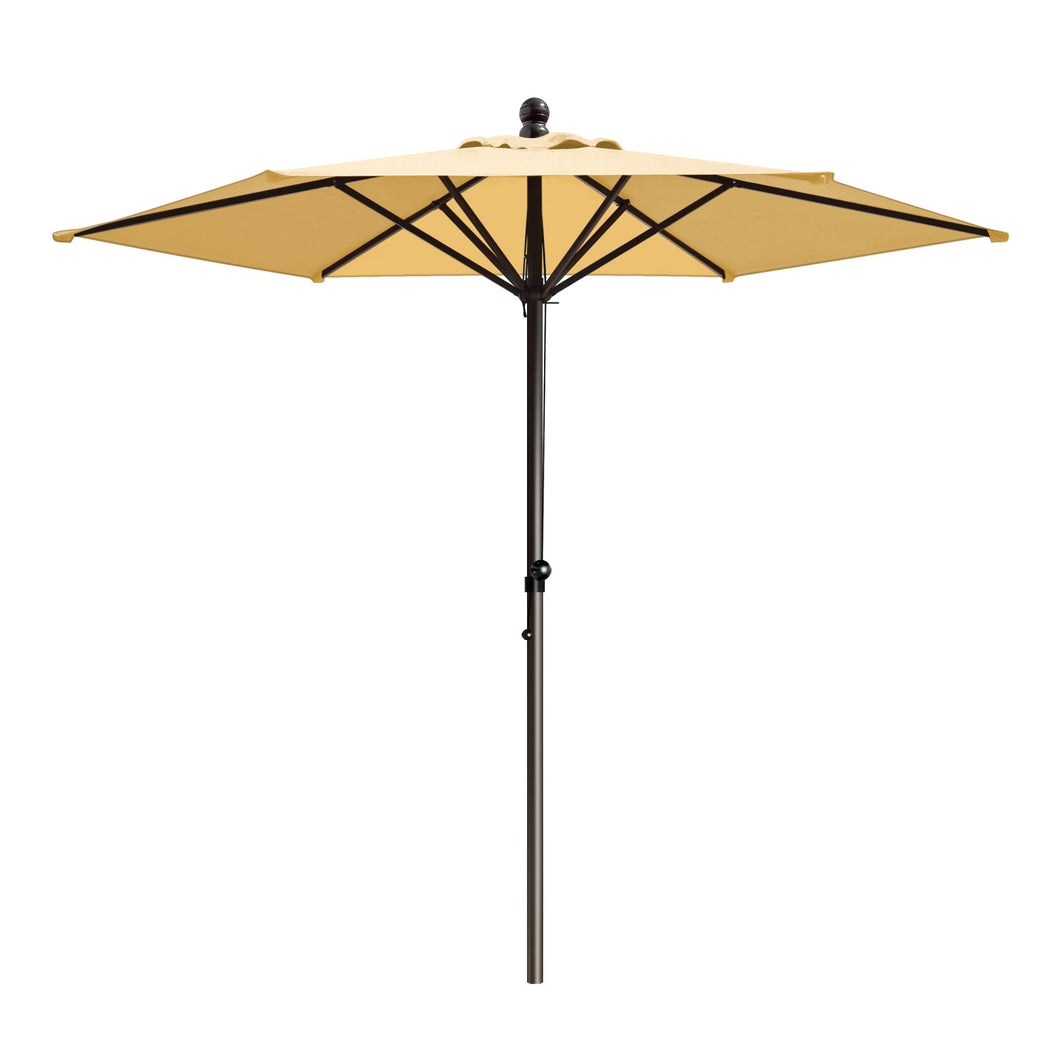 STRONG CAMEL Patio Umbrella 8 Ft 6 Ribs Rope Pulley for Garden Table Parasol Yard Outdoor Backyard Pool Deck Cafe Market with Air Vent