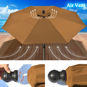 STRONG CAMEL Patio Umbrella 10 Ft 8 Ribs Rope Pulley for Garden Table –  Sunny Outdoor US