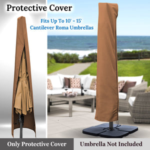 10-15ft Patio Cantilever Roma Off-set Umbrella Protect Cover
