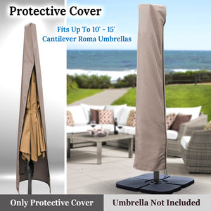 10-15ft Patio Cantilever Roma Off-set Umbrella Protect Cover