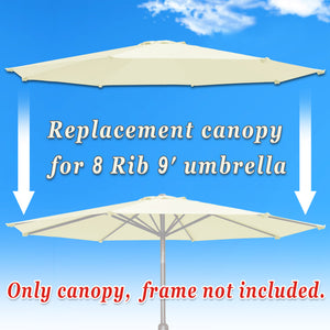 Umbrella Cover Canopy 9ft 8 Rib Patio Replacement Top Outdoor