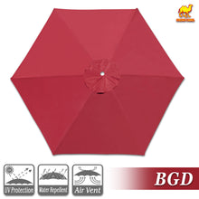 Load image into Gallery viewer, Patio Replacement Canopy 8.2ft 6 Rib Umbrella Cover
