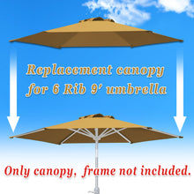Load image into Gallery viewer, Umbrella Cover Canopy 9ft 6 Ribs Patio Replacement Top Outdoor
