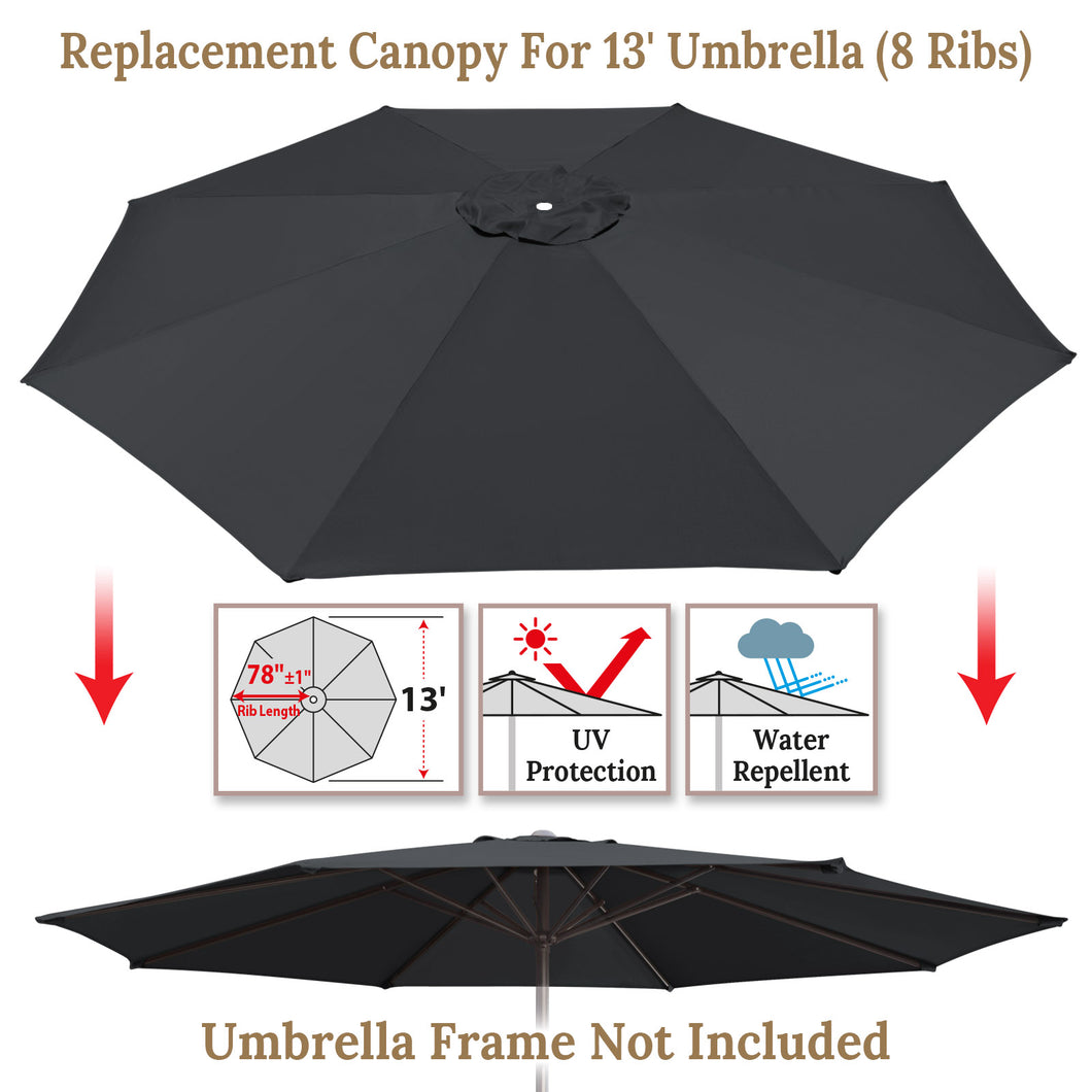 Umbrella Cover Canopy 13ft 8 Rib Patio Replacement Top Outdoor