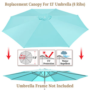 Umbrella Cover Canopy 13ft 8 Rib Patio Replacement Top Outdoor