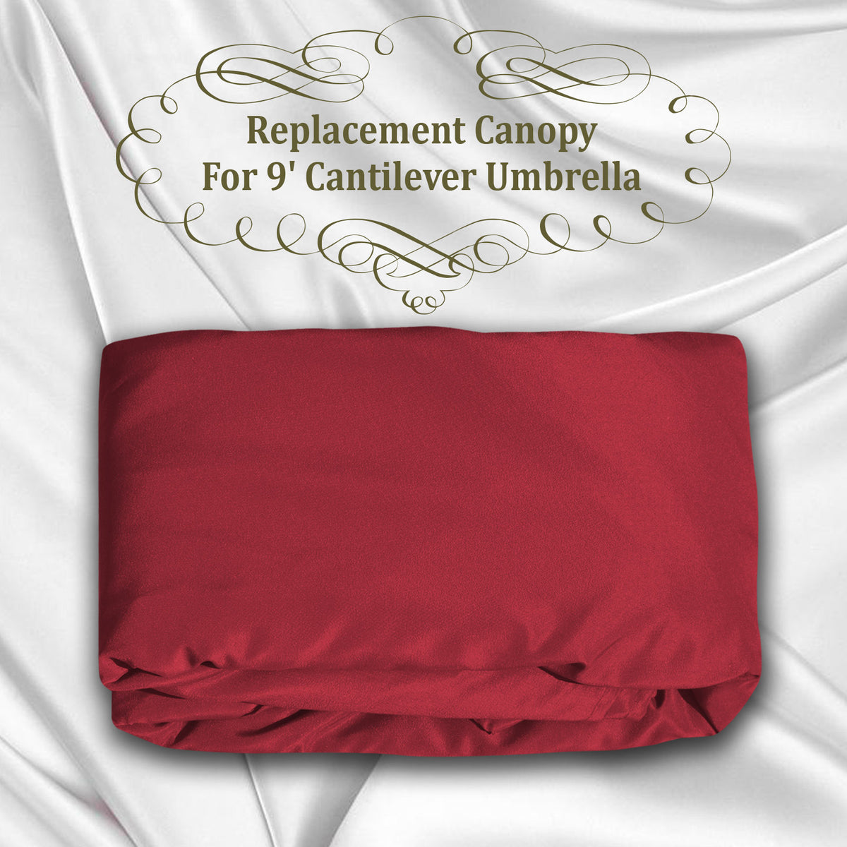 9ft 8rib Replacement Canopy Cover Patio Solar Hanging Cantilever Umbre