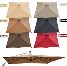 Load image into Gallery viewer, 8.2x8.2ft 8 Ribs Replacement Canopy cover for Square Hanging Solar Umbrella
