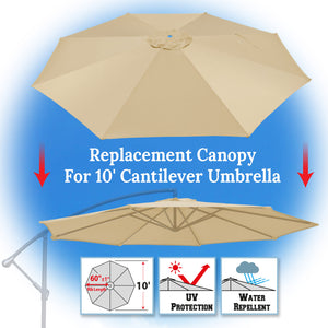 10ft 8 Rib Canopy Replacement Cover for Patio Hanging Umbrella – Sunny Outdoor US 10ft 8 Rib Canopy Replacement Cover for Patio Hanging Umbrella – Sunny Outdoor US