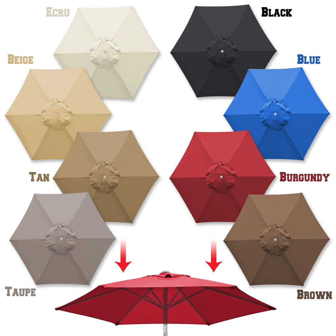 6.5 ft patio umbrella replacement canopy 6 ribs 9ft Market Rib Sage Green Breathe new life into your patio umbrella by switching out your old Blukids Outdoor Patio Umbrella Replacement