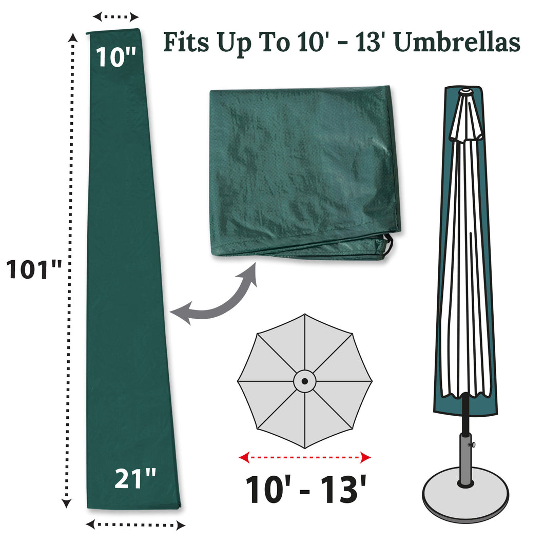 Large Patio Umbrella Protect Cover for Hanging/ Cantilever/ Standard Parasol PE