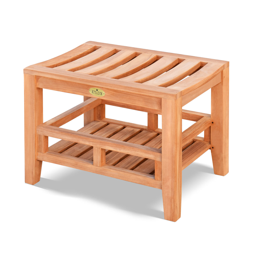 KINGTEAK Teak wood side table, 23.6