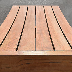 KINGTEAK Indoor & Outdoor 23.4" Golden Teak Wood Side Table