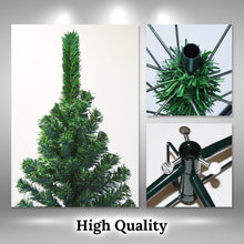Load image into Gallery viewer, 6&#39; Artificial Wall Space Saving Half Corner Christmas Tree with Steel Base
