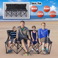 Load image into Gallery viewer, Waterproof 600D Fabric Folding Portable Team Bench chair for 4 Person
