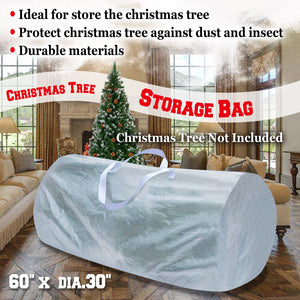 60"x30" Dia Up to 9ft Large Artificial Christmas Tree Carry Storage Bag White