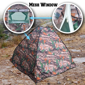 STRONG CAMEL Portable Camouflage Camo Camping Hiking Instant Easy Setup Pop Up Tent
