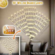 Load image into Gallery viewer, 50-inch Corded Bendable Willow Branch w 96/ 144 LED t Lights Wine Wall Decor
