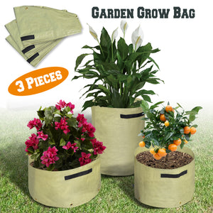 3PC Garden Grow Bags Raised Bed Vegetables Plant Planter Tub Pots