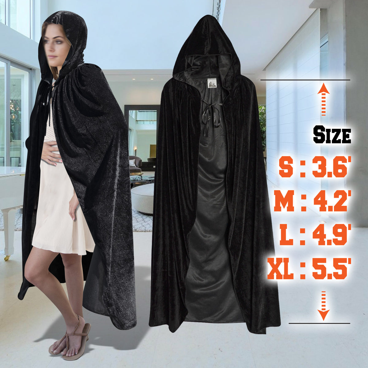 S-XL Halloween Witch Hooded Cloak Robe Costume Party Cosplay – Sunny ...
