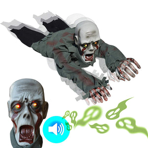 Crawling Creeping Bloody Ghost Zombie for Halloween with Motion Senor
