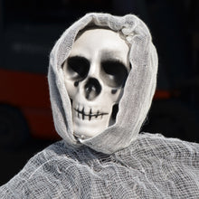 Load image into Gallery viewer, 3.1&#39; Hanging Reaper Skull Head Prop Ghost Haunted House Halloween Decoration

