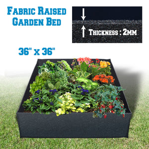 3 size Fabric Square Plants Raised Planter for Garden Yard