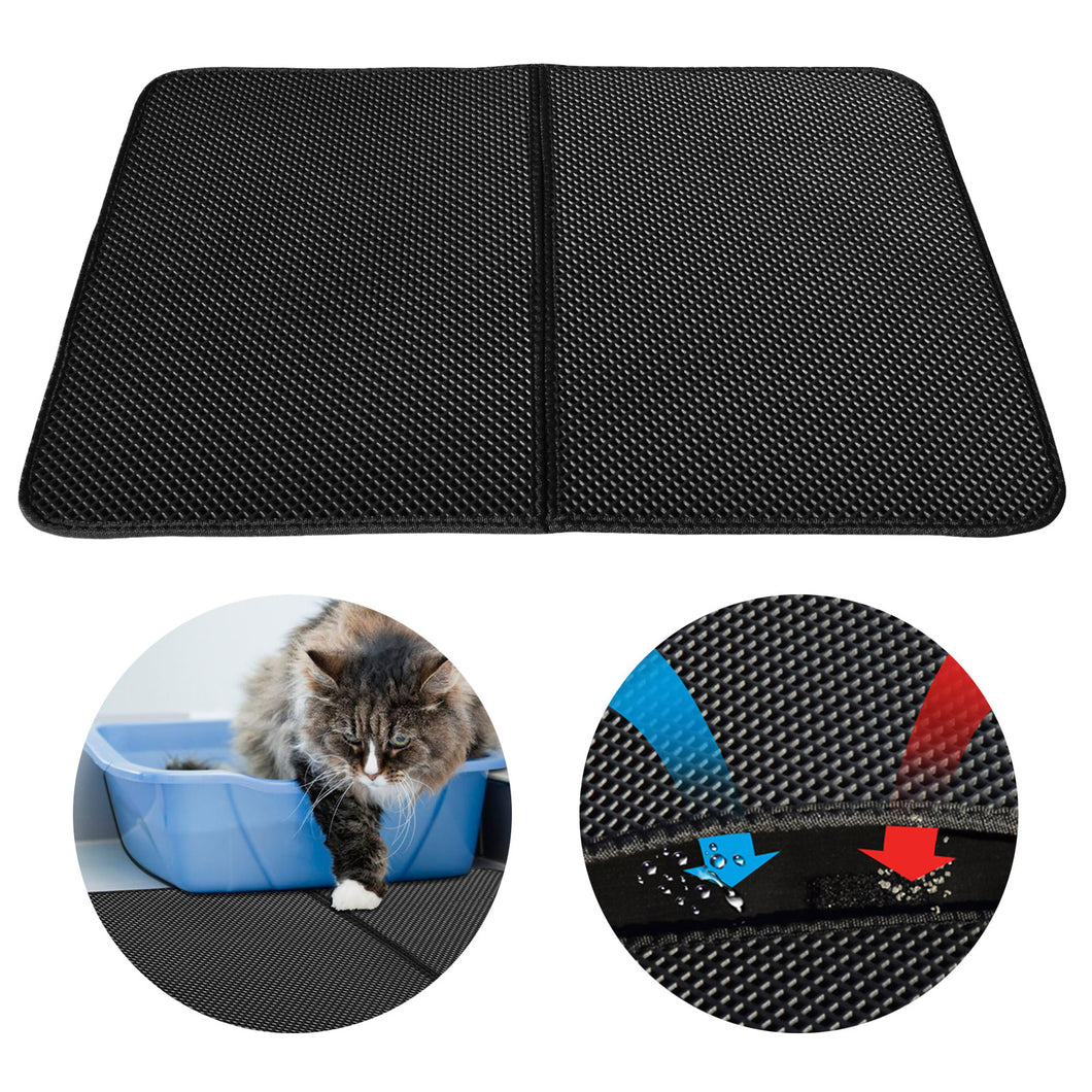 Large Cat Litter Trapper Litter Mat Easy to Clean Soft Touch w Waterproof Layer