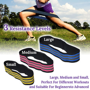 3pc High Resistance Loop Bands for Pilates Yoga Stretch Strength Exercise